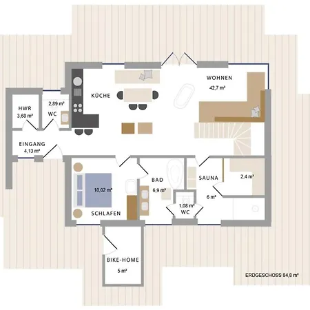 בית נופש Reetdorf Geltinger Birk Kuenstlerkate Eisvogel